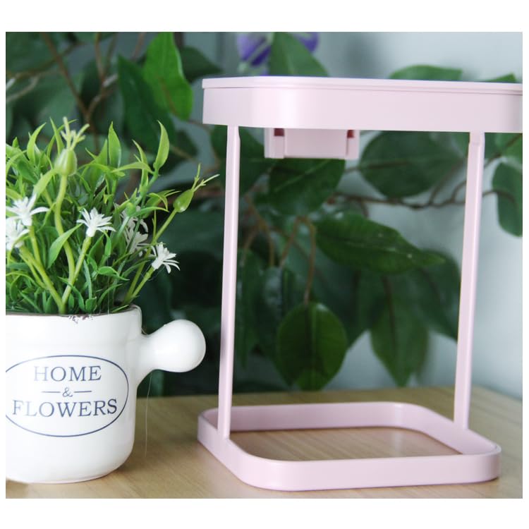 Mukkuri Soporte para bolsas de basura para encimera para cocina casera (rosa)