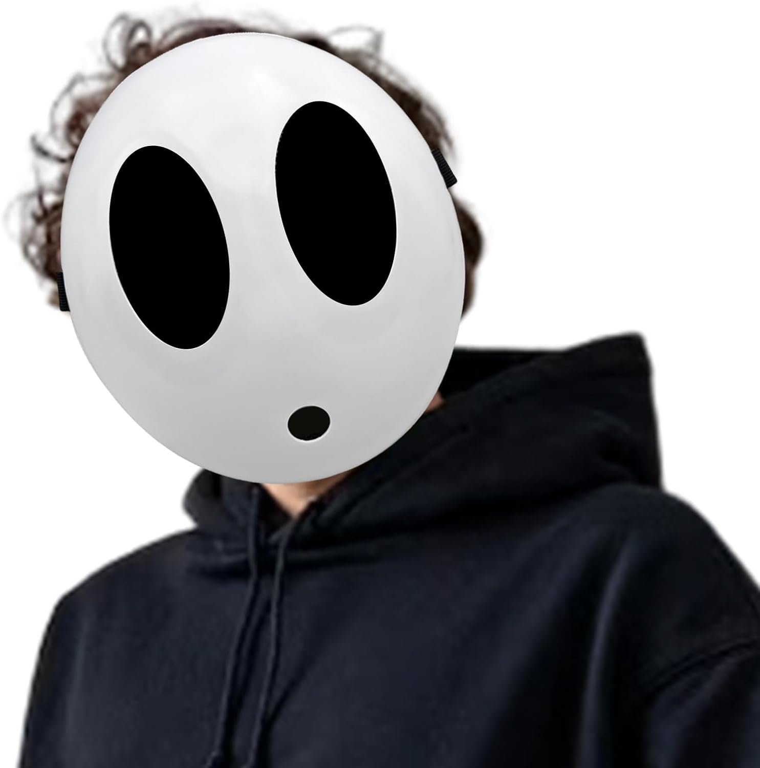 Máscara de chico tímido, máscara de anime blanca, máscara de Halloween, máscara divertida para disfraz de Halloween, accesorios de cosplay
