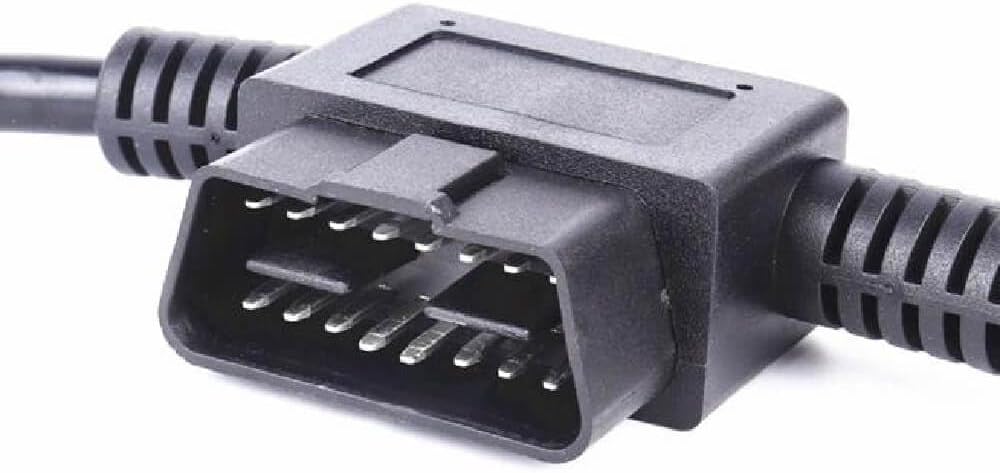 OBD2 16 Pin Male to Dual 16 Pin Female T Type Pass Through Cable 0.1M, Compatible with Most Modern Cars
