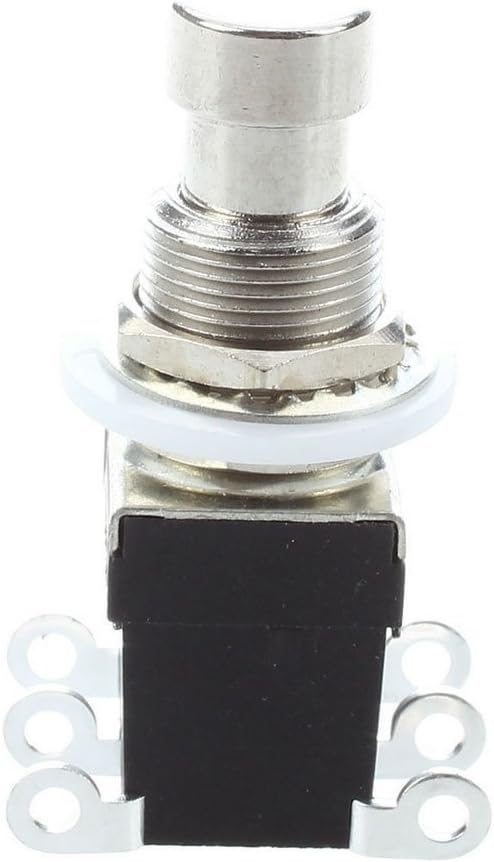 ESUPPORT 6Pin DPDT – Pedal de interruptor de pie con cierre DPDT para guitarra, botón de metal True Bypass AC 250V2A 125V4A, paquete de 5