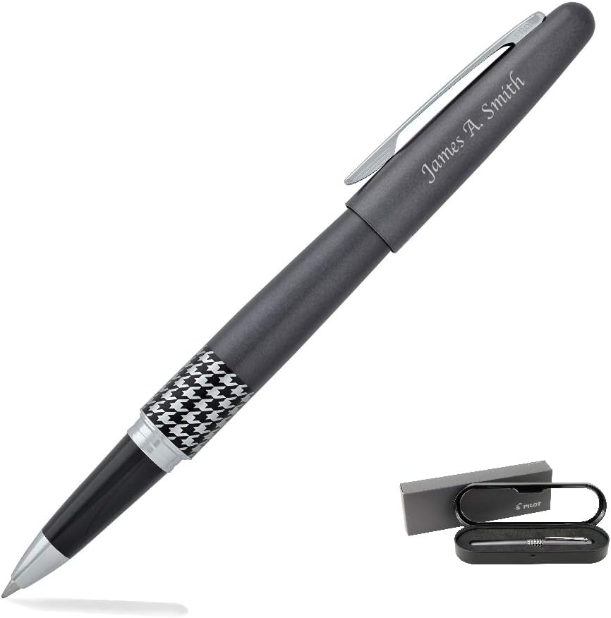 PILOT Bolígrafo Metropolitan Retro Pop con grabado – Personalizado con tu nombre (gris)