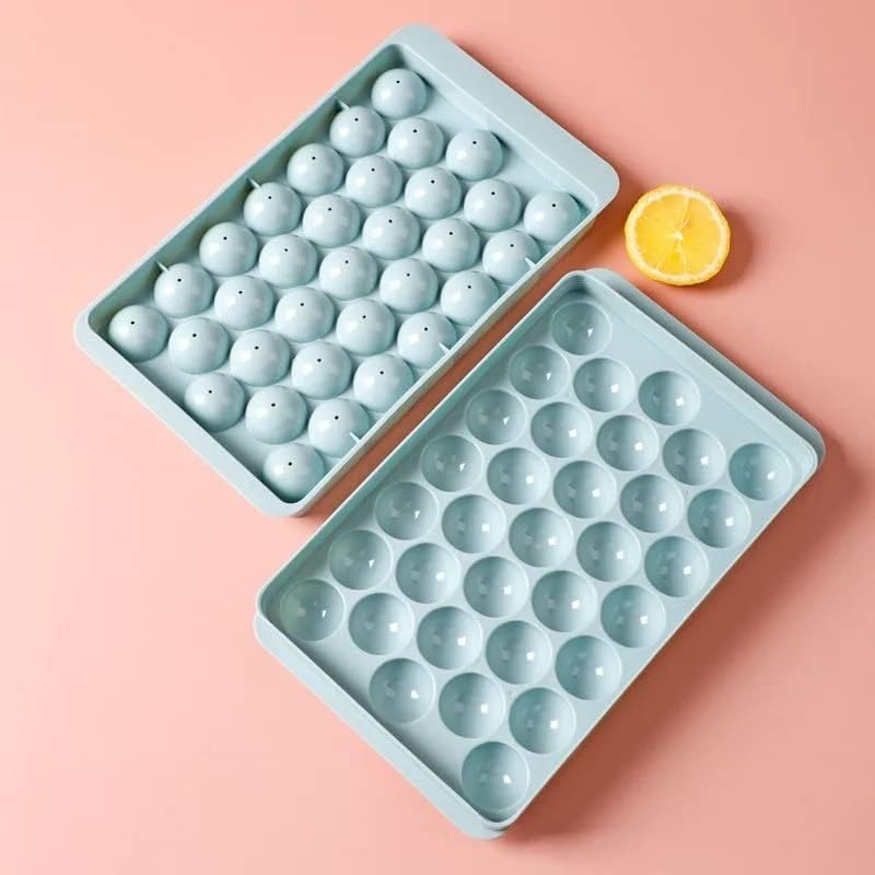 ACGSS – Paquete de 2 bandejas redondas para cubitos de hielo, 66 piezas, molde redondo para cubitos de hielo, perfecto para enfriar bebidas, café,
