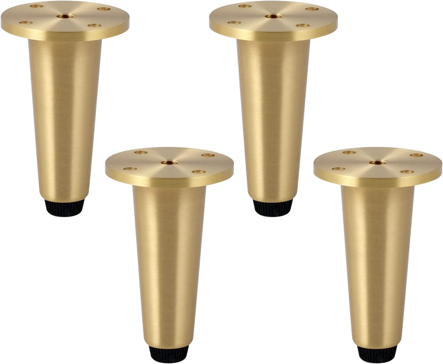 Patas rectas ajustables de latón puro para muebles, patas de sofá, patas de mesa auxiliar, gabinete de baño, patas de gabinete de TV, 2.39 a 19.8