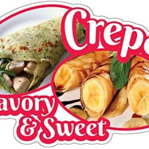 SignMission Crepes Savory and Sweet – Adhesivo para camión de comida (16 pulgadas), tamaño SignMission Crepes Savory and Sweet – Adhesivo para camión de comida (16 pulgadas), tamaño
