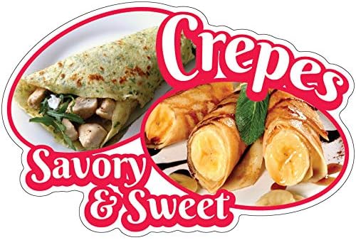 SignMission Crepes Savory and Sweet – Adhesivo para camión de comida (16 pulgadas), tamaño