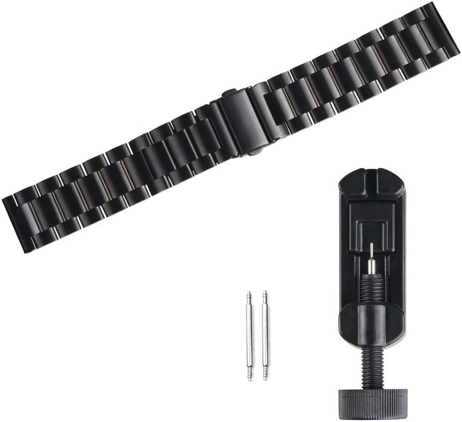Compatible con la correa de reloj inteligente LIGE, correas de repuesto de metal de acero inoxidable de liberación rápida compatibles con reloj