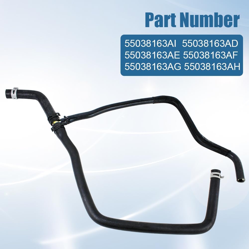 Nueva manguera de calentador compatible con Chrysler 300 Dodge Challenger Charger 3.6L 2011-2021 reemplaza 55038163AI 55038163AE Conexión de tubería