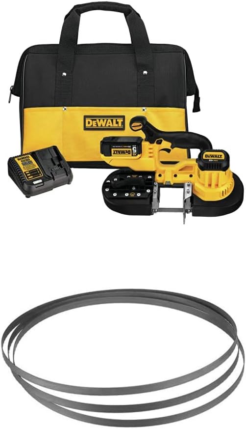 DEWALT DCS371P1 – Kit de sierra de cinta de iones de litio de 20 V MAX con hoja de sierra de cinta portátil DEWALT DW3986C 1418 TPI