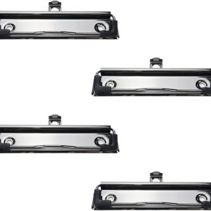 4 clips para portapapeles de 4.72 pulgadas de metal con agarre de goma y agujero para colgar para crear portapapeles de perfil bajo, tablero de 4 clips para portapapeles de 4.72 pulgadas de metal con agarre de goma y agujero para colgar para crear portapapeles de perfil bajo, tablero de