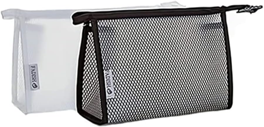 AKOAK Bolsa de maquillaje de viaje de 2 piezas, bolsa de almacenamiento portátil de EVA para necesidades diarias, impermeable, organizador de