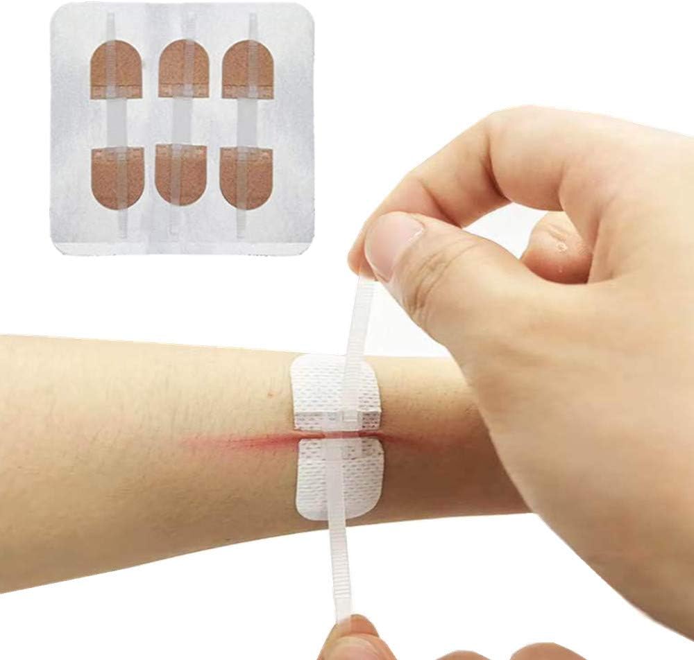 Vendajes adhesivos de emergencia para heridas, calcomanías de puntada con cremallera para camping, supervivencia y equipo doméstico, 3 piezas (2.77