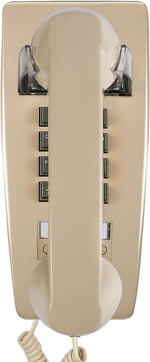 OGQ Teléfono de pared retro para teléfono fijo vintage de pared con timbre mecánico antiguo montado en la pared con cable con control de volumen