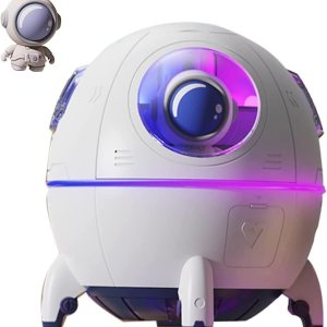 LOWEDONE Mini humidificador portátil, encantador humidificador de astronauta en cápsula espacial, humidificador de escritorio con luz de color LED, LOWEDONE Mini humidificador portátil, encantador humidificador de astronauta en cápsula espacial, humidificador de escritorio con luz de color LED,