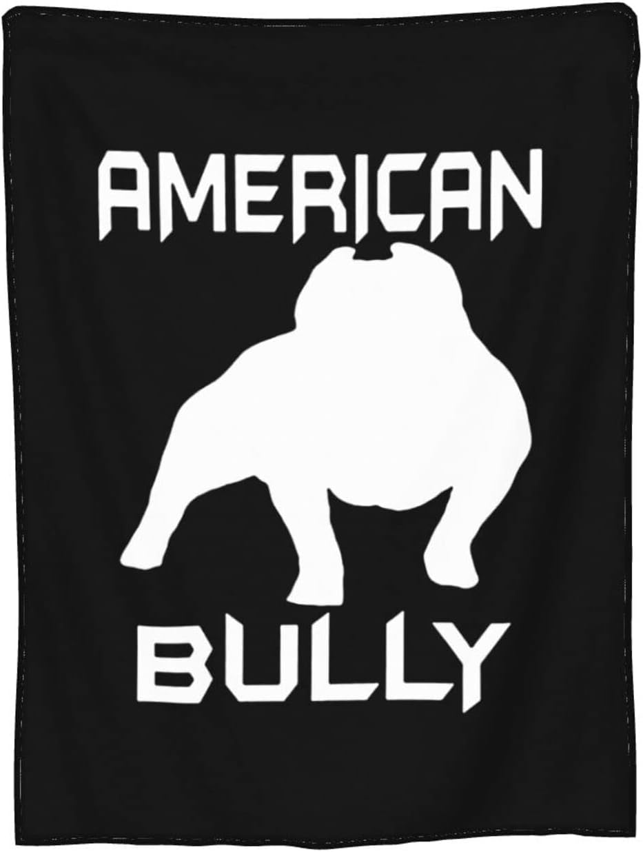 Manta American Bully súper suave, cálida y ligera, adecuada para decoración del sofá cama, decoración del hogar, viajes, 50 x 40 pulgadas