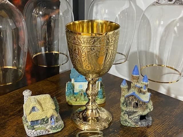 ALADEAN Copas de cáliz vintage de 12 piezas  Copas de vino real del rey Arturo  Copa medieval renacentista para copas de comunión, paquete de