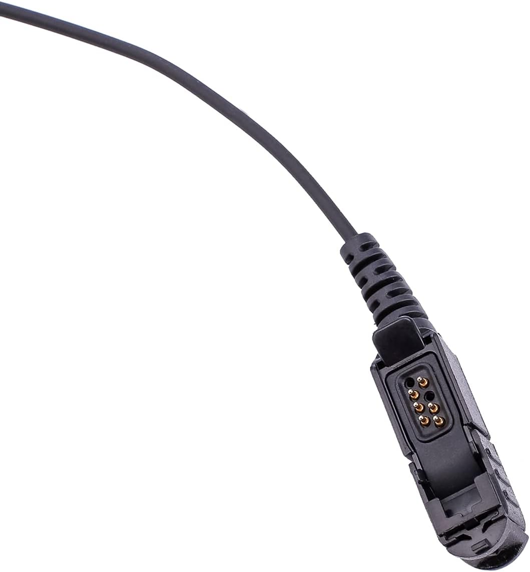 POFENAL XPR 3500e XPR3300e Auricular extensible de un solo cable Walkie Talkie compatible con XPR3500 XPR3300 con micrófono PTT en forma de G