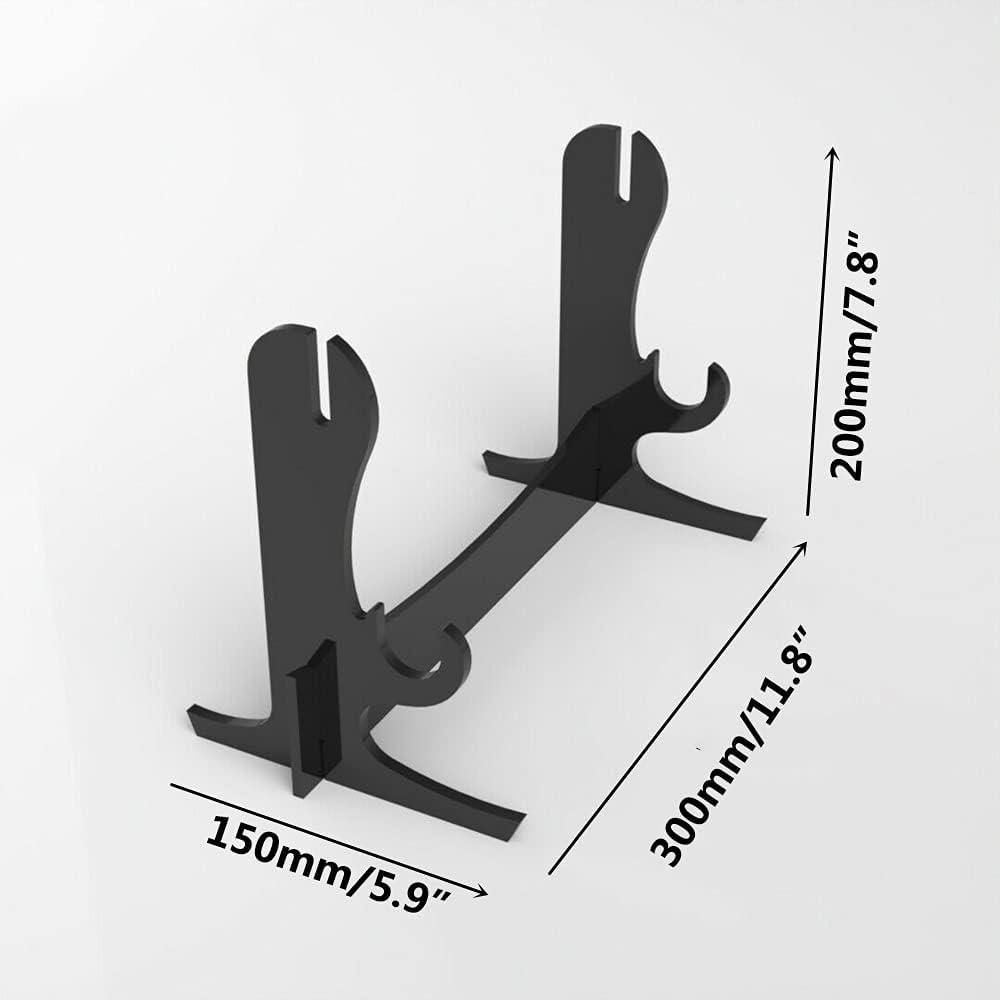 WANLIAN Soporte de espada soporte de espada acrílico de dos capas Samurai Sword soporte de exhibición de escritorio Katana Holder 0.236 in hoja