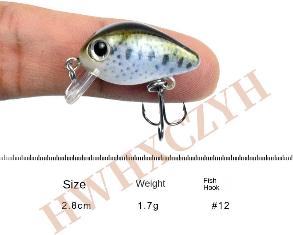 Crank Baits Mini Señuelos de Pesca Kits de Buceo Profundo Flotante Swimbait Duro Señuelo para Bajos, Trucha Lucio de Agua Dulce y Salada