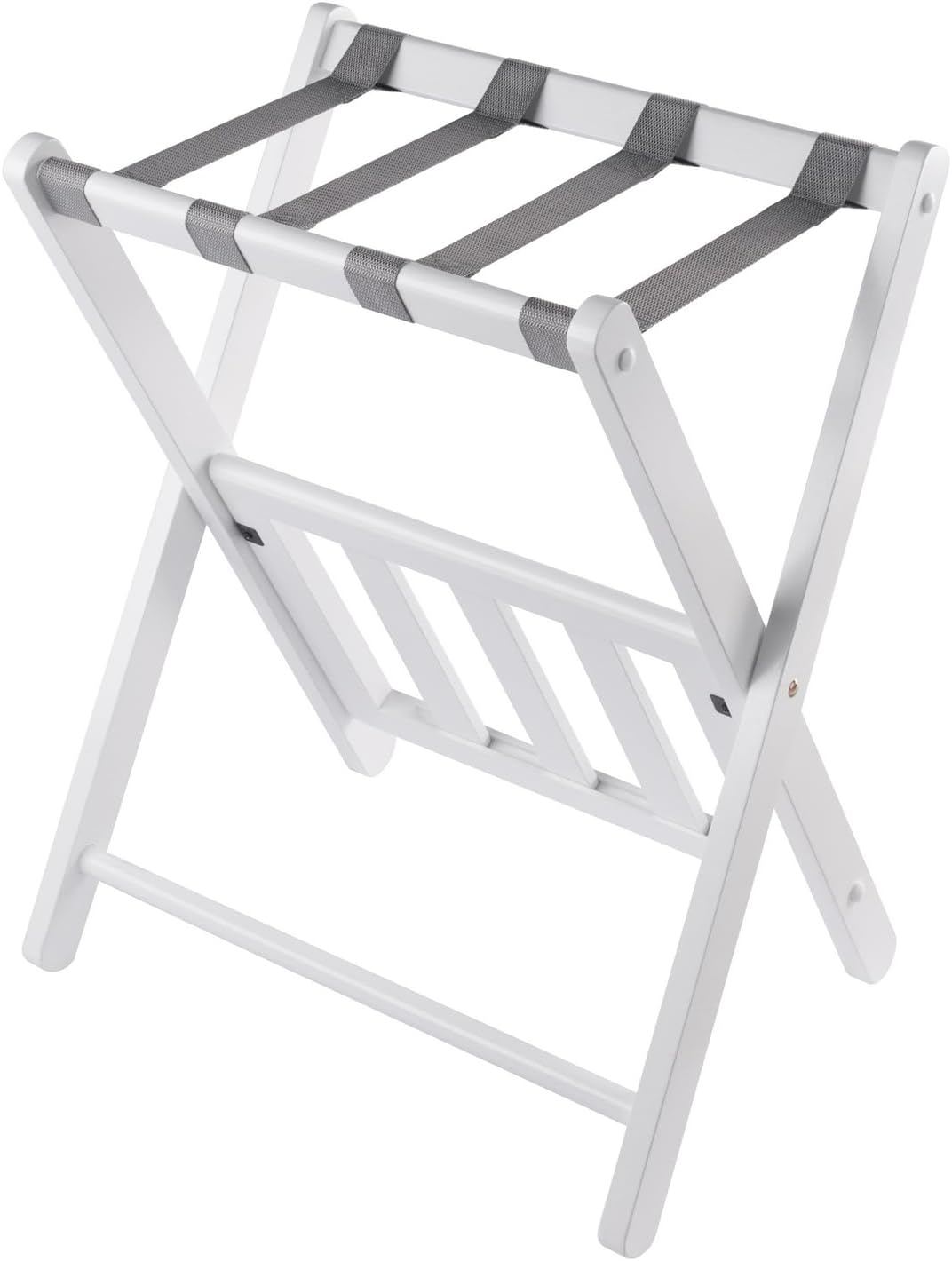Winsome Portaequipajes Raya con estante en acabado blanco