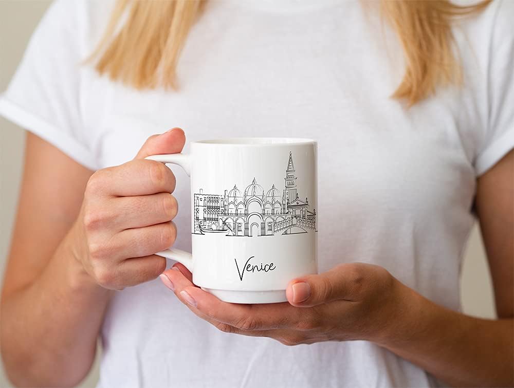 Regalos y recuerdos de Venecia Italia  Tazas de café  Regalos de graduación de Venecia para él  Vasos únicos  Taza de cerámica de 11 oz  Los mejores