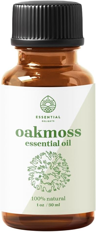 Aceite esencial de musgo de roble  Aceite esencial 100% sin diluir de grado premium (1 onza)  para aromaterapia, jabones, lociones y velas  Vegano y
