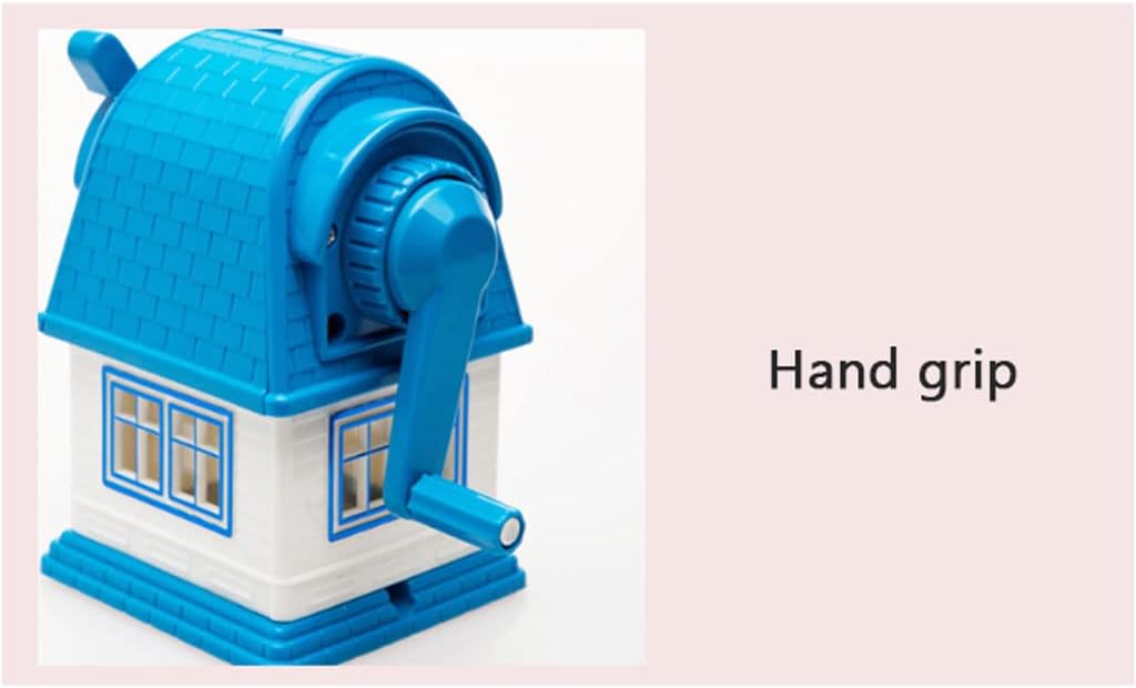 JITEM Sacapuntas House – Sacapuntas manual con manivela con bandeja para virutas, para la escuela, el hogar, la oficina, para niños y niñas, lápices