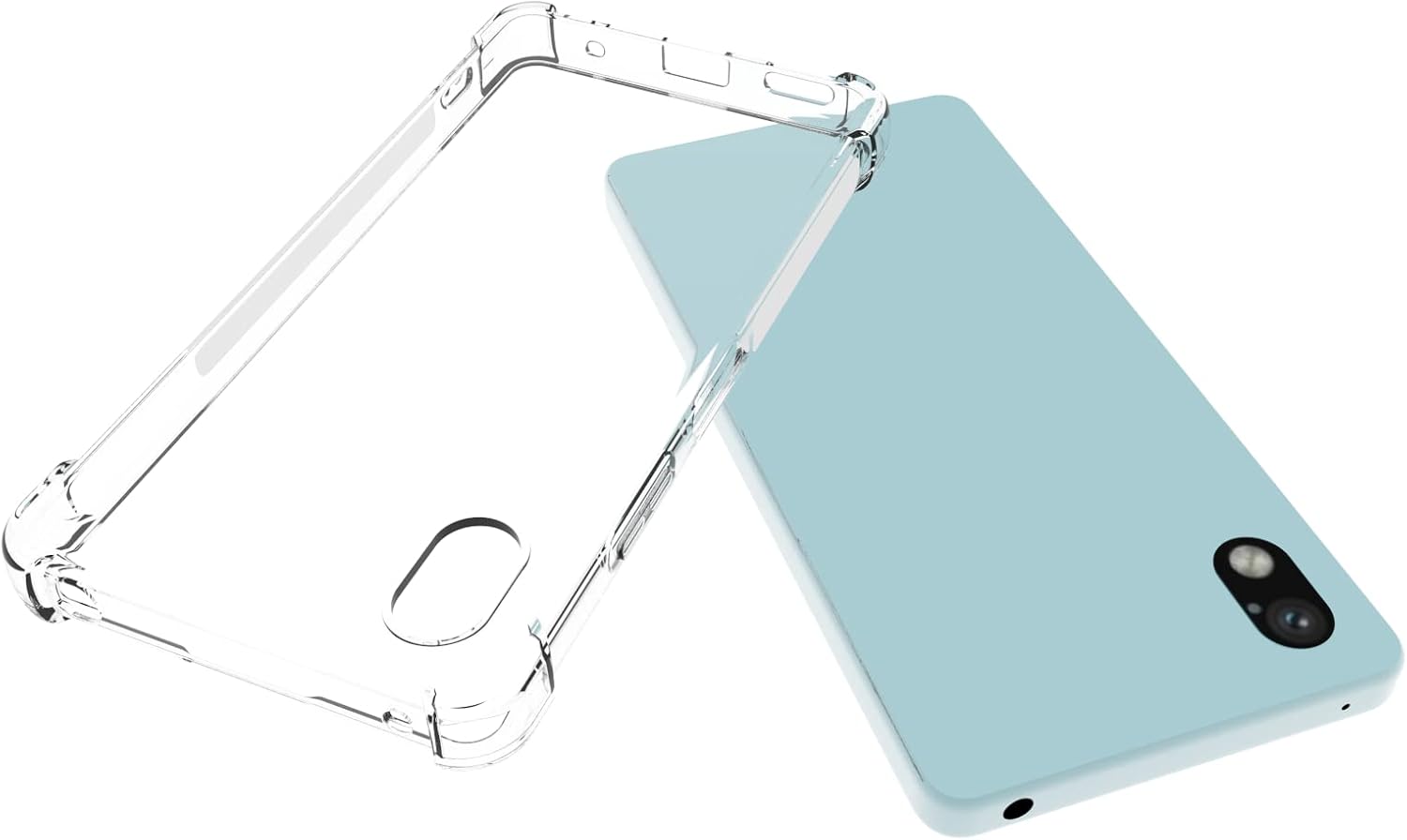 USTIYA Caso para Sony Xperia Ace III 3 Clear TPU cuatro esquinas cubierta protectora transparente suave funda