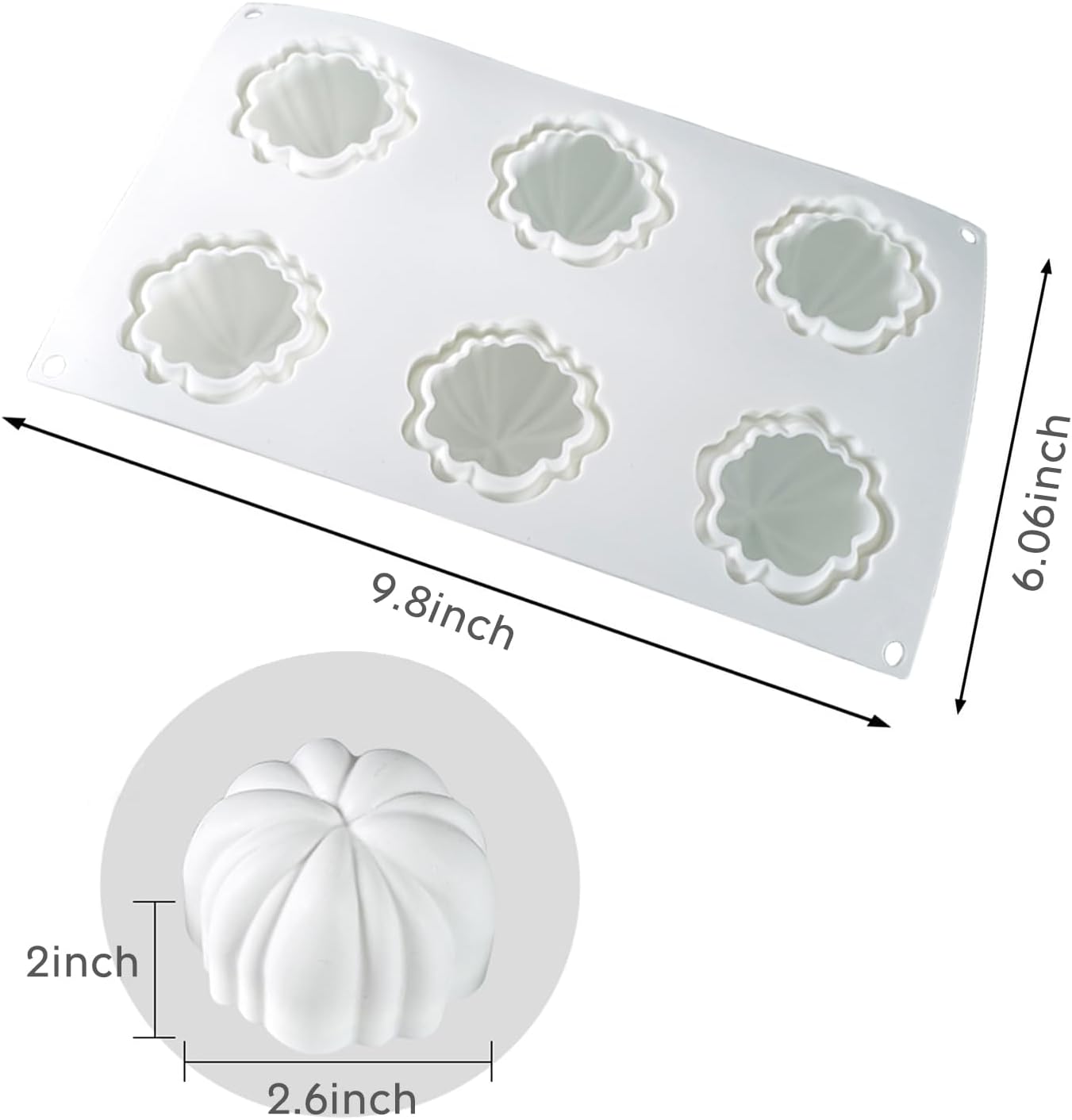 Molde de silicona de calabaza 3D, paquete de 2 moldes de velas de Halloween, molde de calabaza de Acción de Gracias, moldes de jabón de otoño para