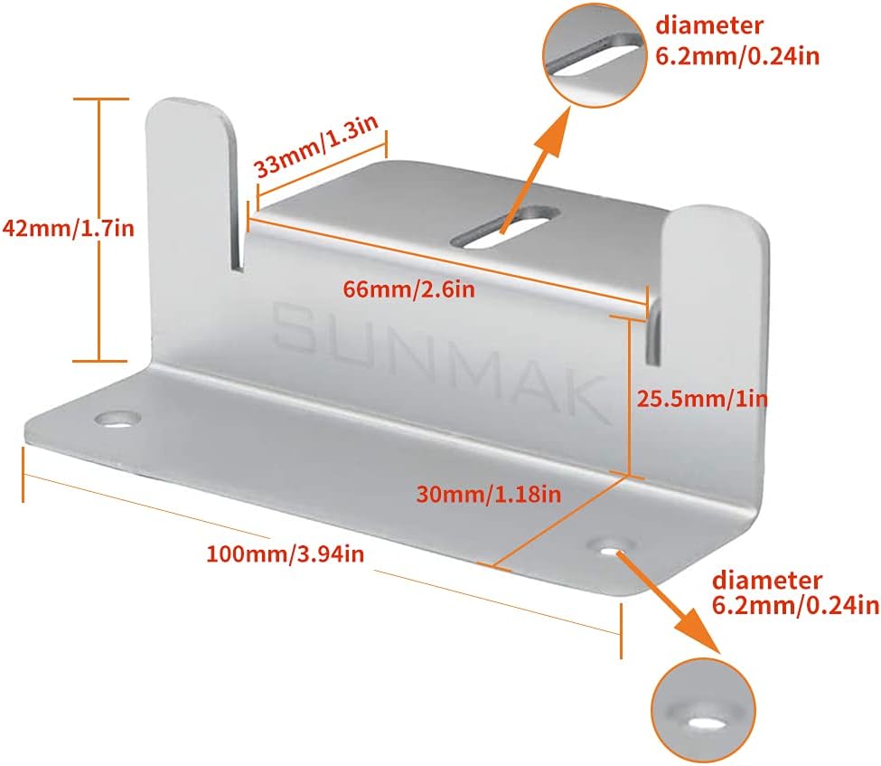 4 unidades por juego de soportes Z de montaje en panel solar, soportes de montaje de panel solar, aluminio ligero sin corrosión para caravanas,