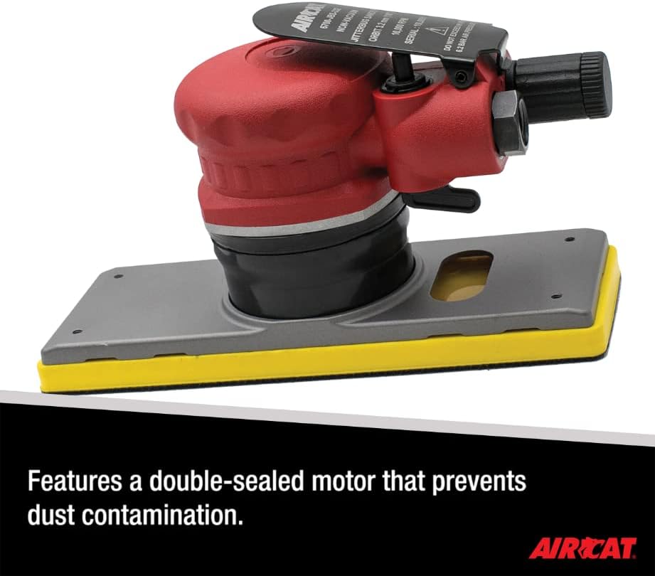 AIRCAT Herramientas neumáticas 6700-JBS-332 Lijadora Jitterbug, órbita de 332 pulgadas, 10,000 RPM