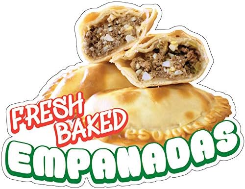 SignMission calcomanía con diseño de empanadas recién horneadas de 24 pulgadas, soporte de concesión para camión de alimentos, tamaño