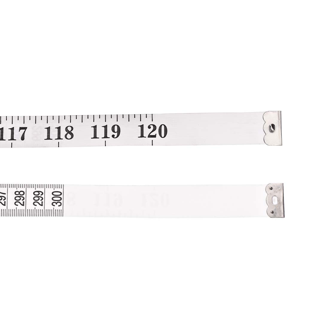 uxcell Cinta métrica de tela para cuerpo 118.1 in 120 pulgadas métrica cinta métrica suave de doble cara para costura a medida blanca