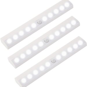 Austin & Mills AM-L101 Motion Sense LED – Iluminación rectangular, paquete de 3, color blanco Austin & Mills AM-L101 Motion Sense LED – Iluminación rectangular, paquete de 3, color blanco