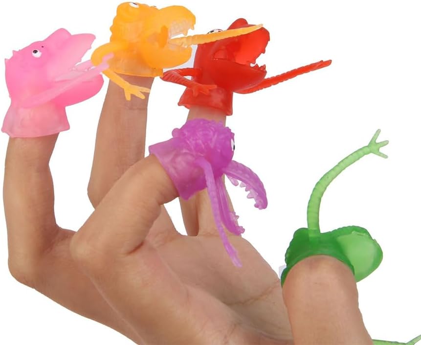 20 marionetas pequeñas de dedo, juguete de dedo de monstruo de dinosaurio, mini broma, regalo de fiesta, premios de aula, juguetes divertidos,