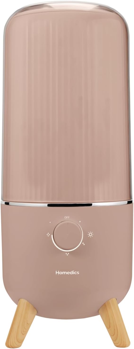Homedics Humidificador ultrasónico, dormitorios y oficinas en casa, tanque de 0.97 galones, tiempo de funcionamiento de 45 horas, niebla fría