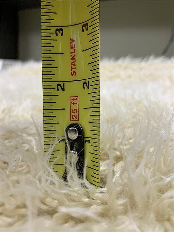 Tela de piel sintética de 1.5 pulgadas, pelo largo, diseño de llama rizada (marfil) 2 libras, elástico en 2 direcciones, 60 pulgadas de ancho, por