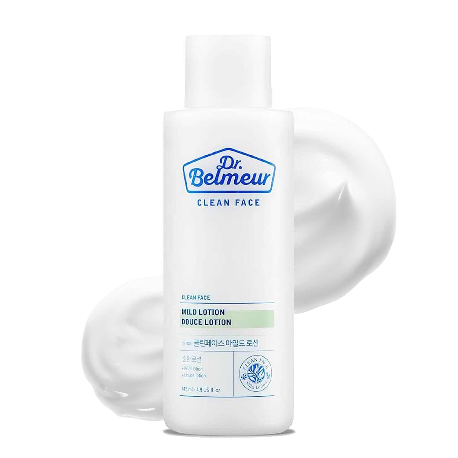 Clean Face (loción suave, 4.9 fl oz) – Hidratante refrescante para hidratación, no grasa. Cuidado de la piel coreano de LG Beauty. Pantenol, menta,