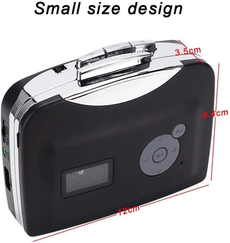 Convertidor de casete a MP3, casete USB estéreo cinta digital MP3 con auriculares, reproductor de cassette portátil, convertidor de cinta de casete