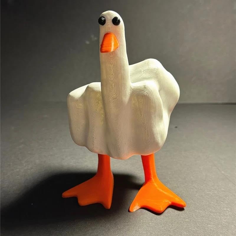 Divertida figura de resina de pato de dedo medio Duck You, figura de pato y pato, bonita pieza de artesanía de pato de dedo medio, un regalo
