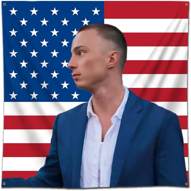 ENMOON Rafe Cameron – Tapiz de bandera estadounidense, diseño de bandera de Starkey, tapiz de bancos exteriores, tapiz para colgar en la pared para