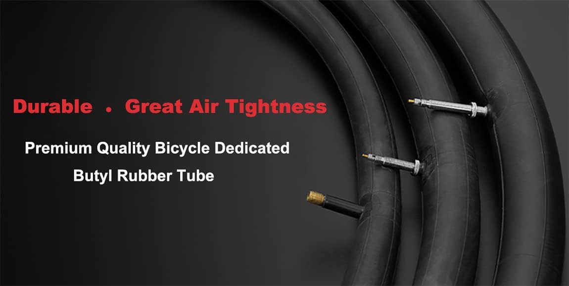Paquete de 2 tubos interiores de bicicleta 650B de 27.5 x 1.92.125 con palancas de neumáticos y tiras de llanta, tubos de bicicleta de 27.5 pulgadas