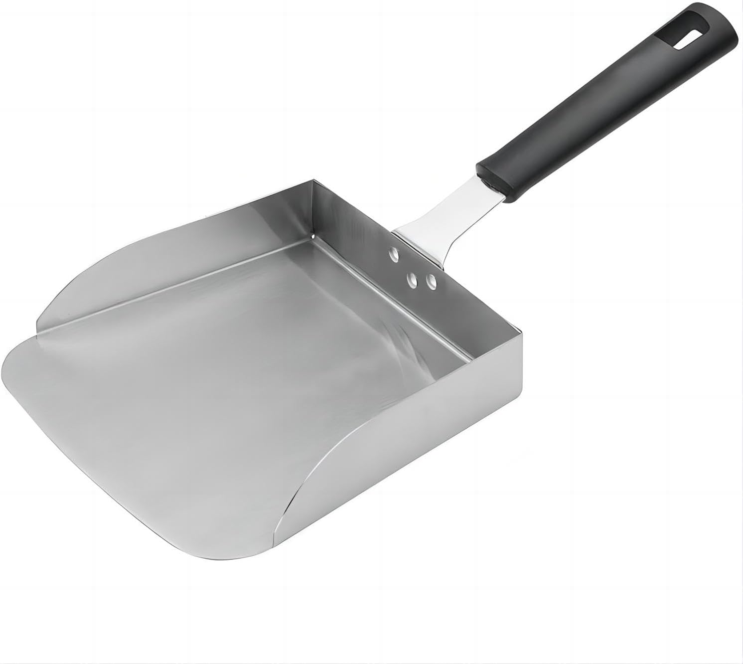 Cuchara grande para cocinar tipo Hibachi. Pala de comida de acero inoxidable para huevos revueltos y arroz frito. Mover de alimentos para parrilla