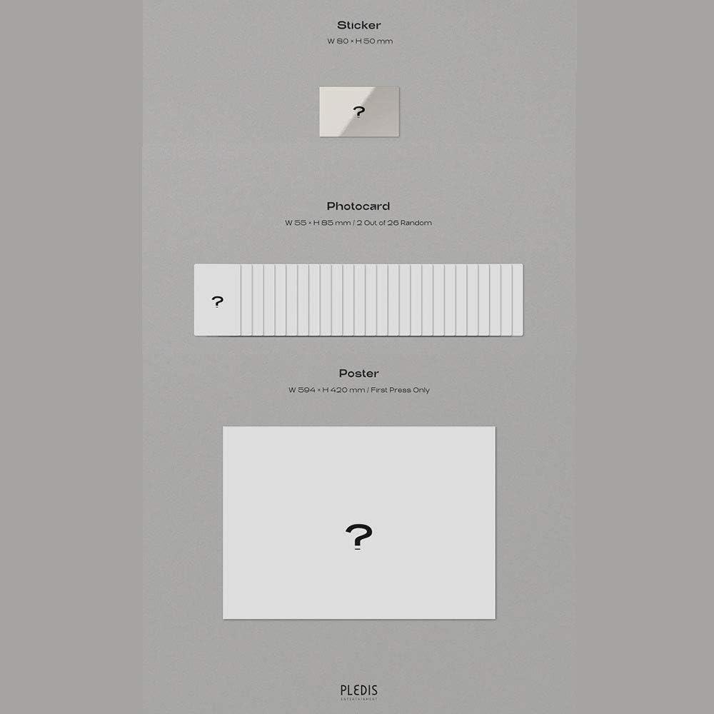 Pledis Entertainment Seventeen – Álbum de punto y coma + póster plegado+juego de tarjetas fotográficas adicionales