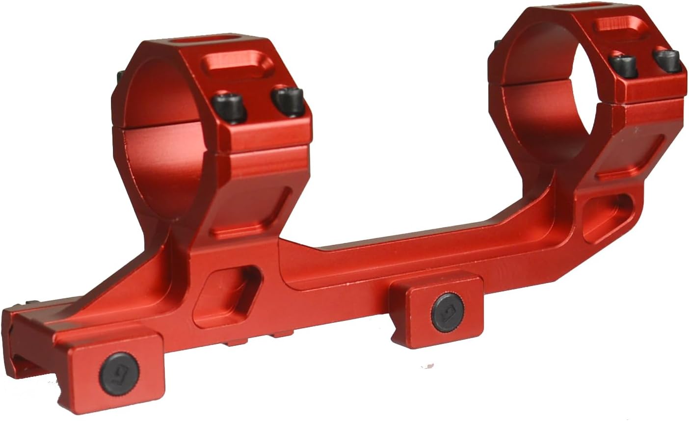 TWP Montura de anillo de una pieza con alcance Picatinny en voladizo, 1.181 in con inserciones de 1 pulgada, perfil de altura media hecho con