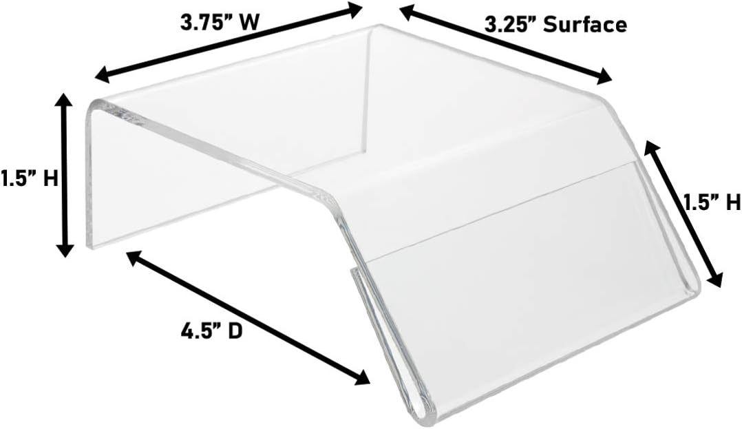 Source One – Roca de exhibición de acrílico transparente, soporte de cristal para negocios y uso doméstico (1 paquete, transparente)