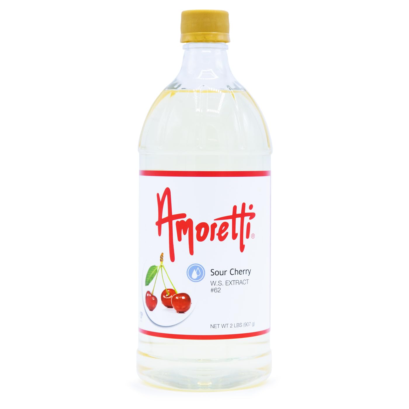 Amoretti – Extracto de cereza agria roja soluble en agua de 2 onzas – Altamente concentrado y perfecto para pasteles, salados, elaboración de