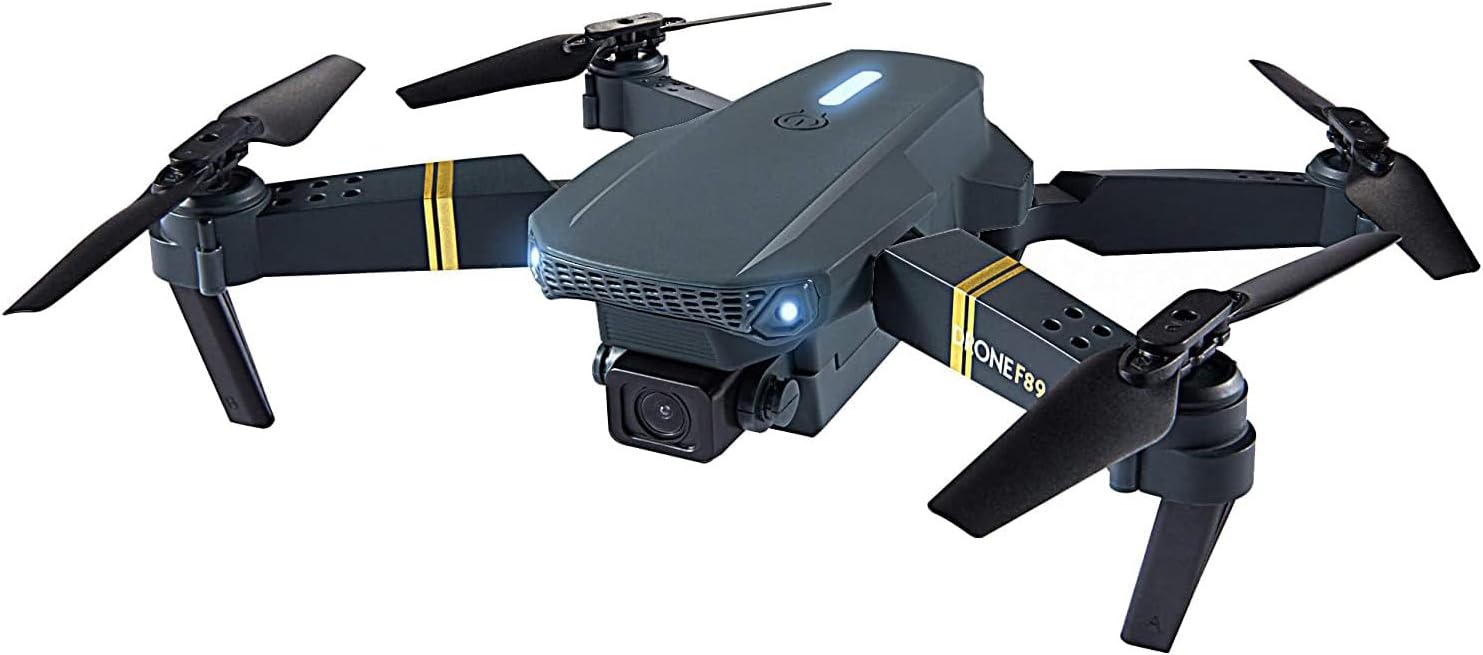 F89 Drone plegable con cámara para principiantes, WiFi FPV Quadcopter con cámara HD de 120  gran angular 1080P, posicionamiento de flujo óptico,