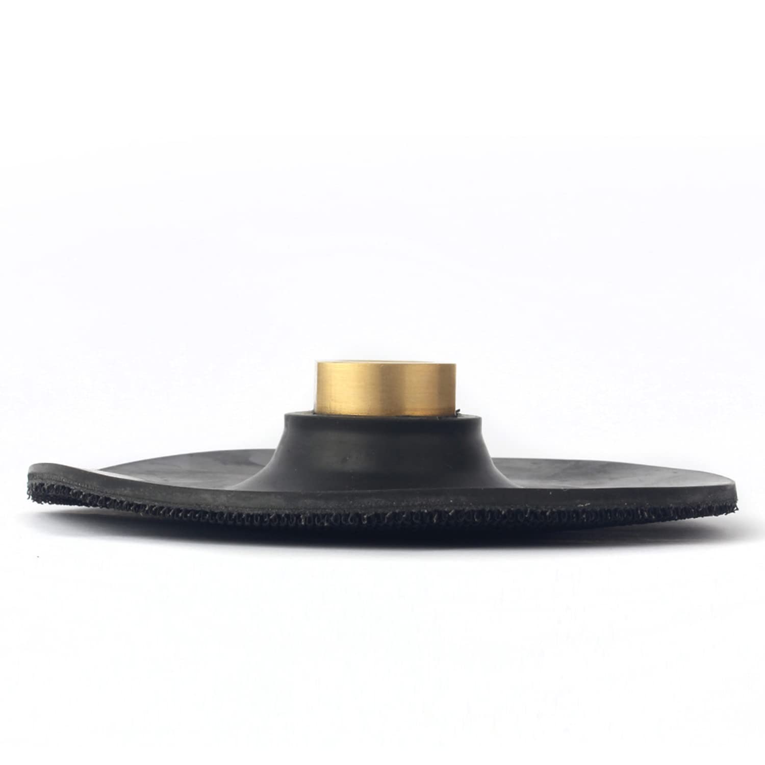 HOMESOM Almohadilla de respaldo de goma de 5 “, almohadillas de respaldo negras, soporte de gancho y bucle 58-11 rosca para amoladora angular, 1