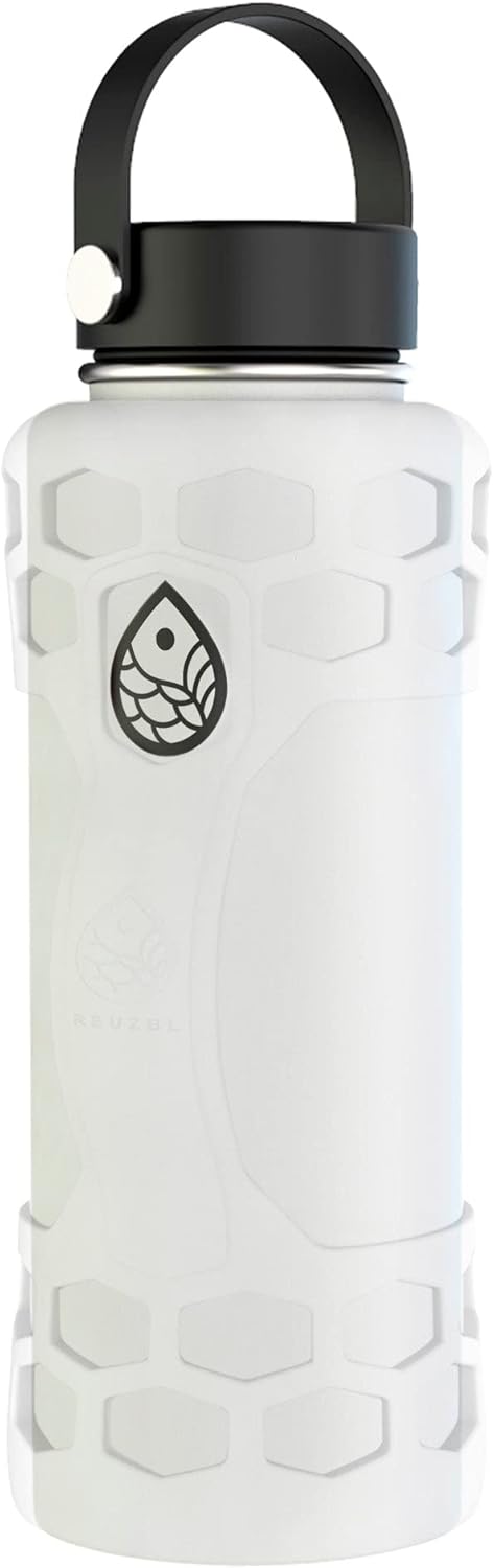 REUZBL Protector de funda de silicona para maletero con asa para Hydro Flask de 40 onzas, 32 onzas, 24 onzas, 21 onzas y accesorios similares para