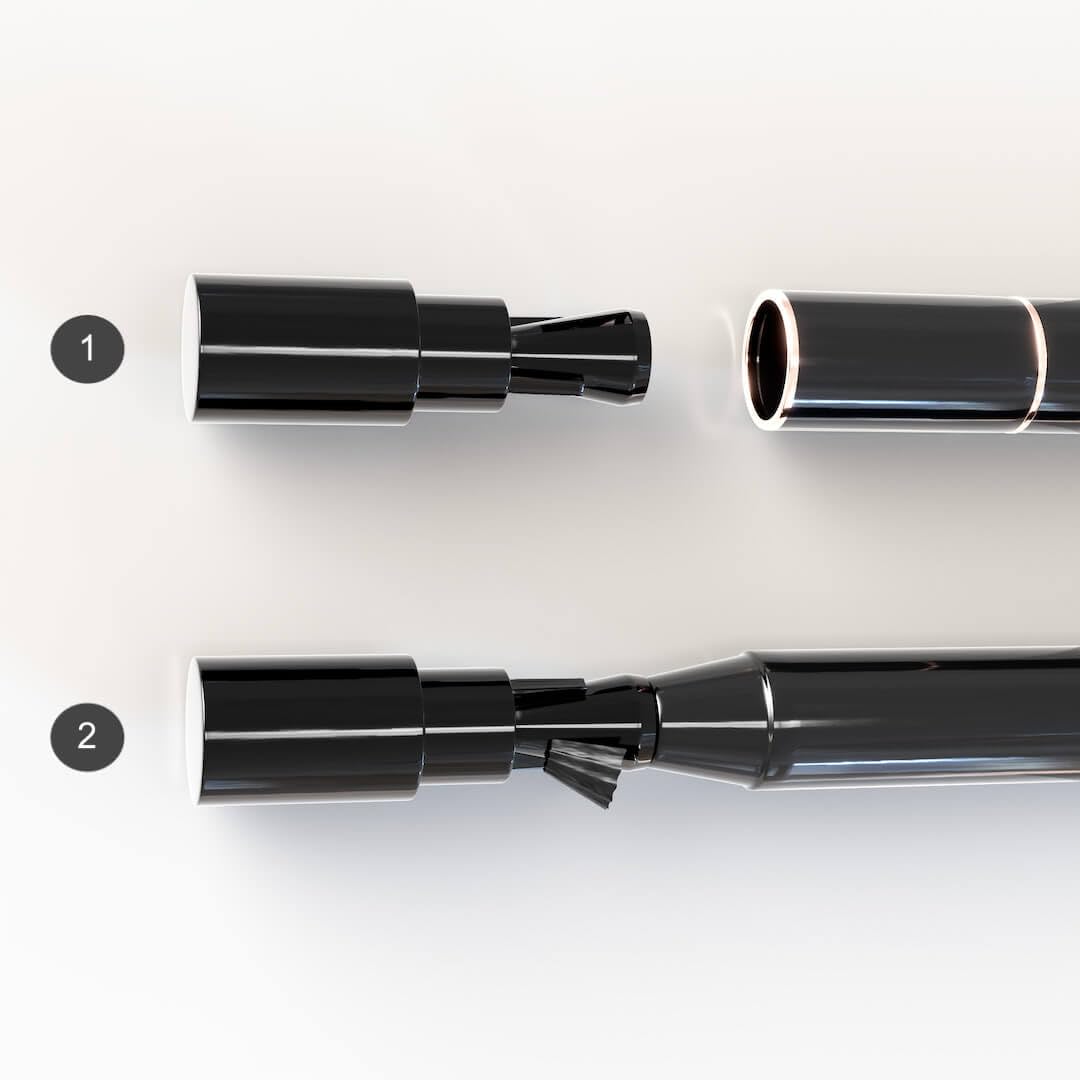 Lápiz delineador de ojos impermeable con sacapuntas integrado, a prueba de manchas, de larga duración, se mantiene todo el día, crea líneas audaces